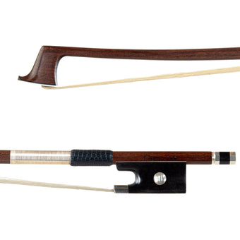 A Basso Three Star Peccatte Model Silver Pernambuco Violin Bow 4/4
