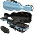 MV Cello Shaped Poly Carbon Violin Case - Adj 4/4 - 3/4