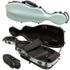 MV Cello Shaped Poly Carbon Violin Case - Adj 4/4 - 3/4