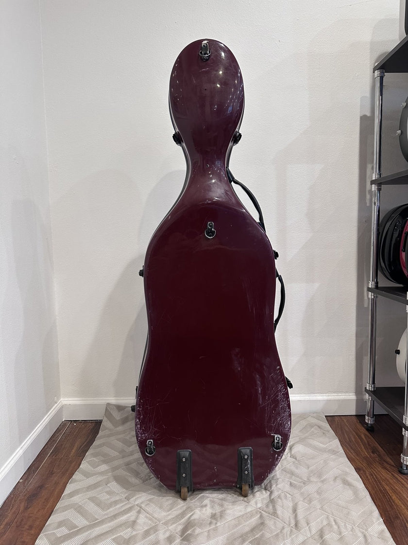 [Garage Sale] Fiberglass Cello Case 3/4 - Plum