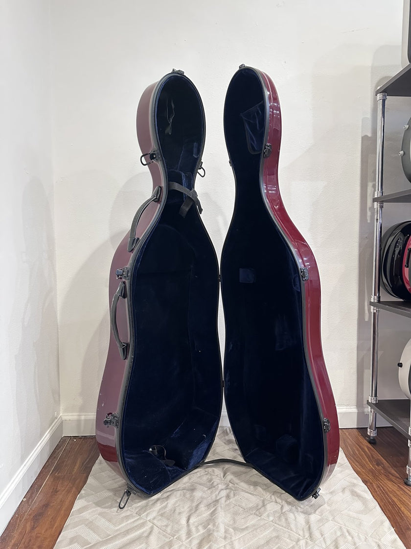 [Garage Sale] Fiberglass Cello Case 3/4 - Plum