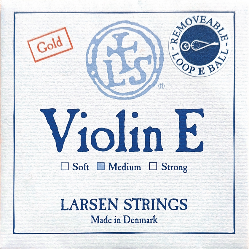 Larsen Violin Gold Removeable Ball E - Med