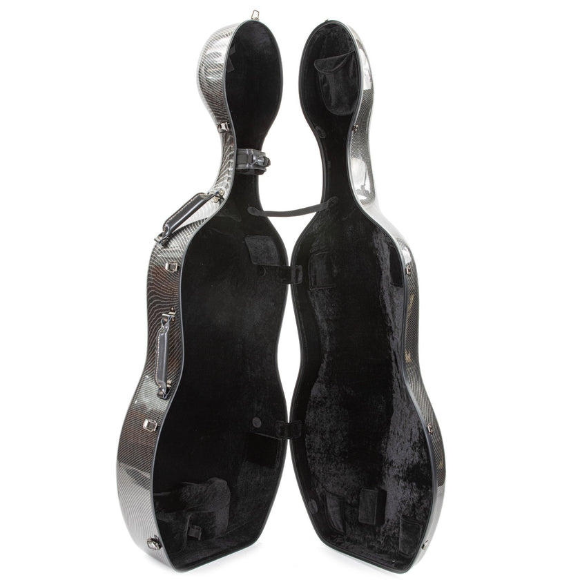 MV CARBON Lightweight Cello Case w/Wheels 4/4 - Grey Grid